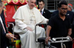 Pope Francis puts aside popemobile for a cycle rickshaw